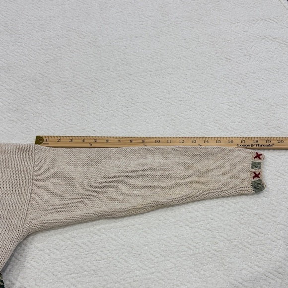 VINTAGE Paul Harris Design Women's Cream Cardigan Sz S - Picture 9 of 9